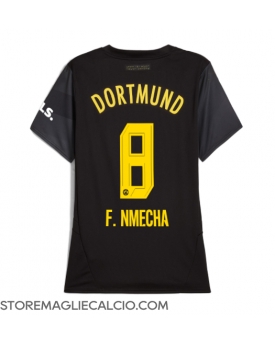 Borussia Dortmund Felix Nmecha #8 Maglia Gara Trasferta Repliche 2024-25 Donna Maniche Corte